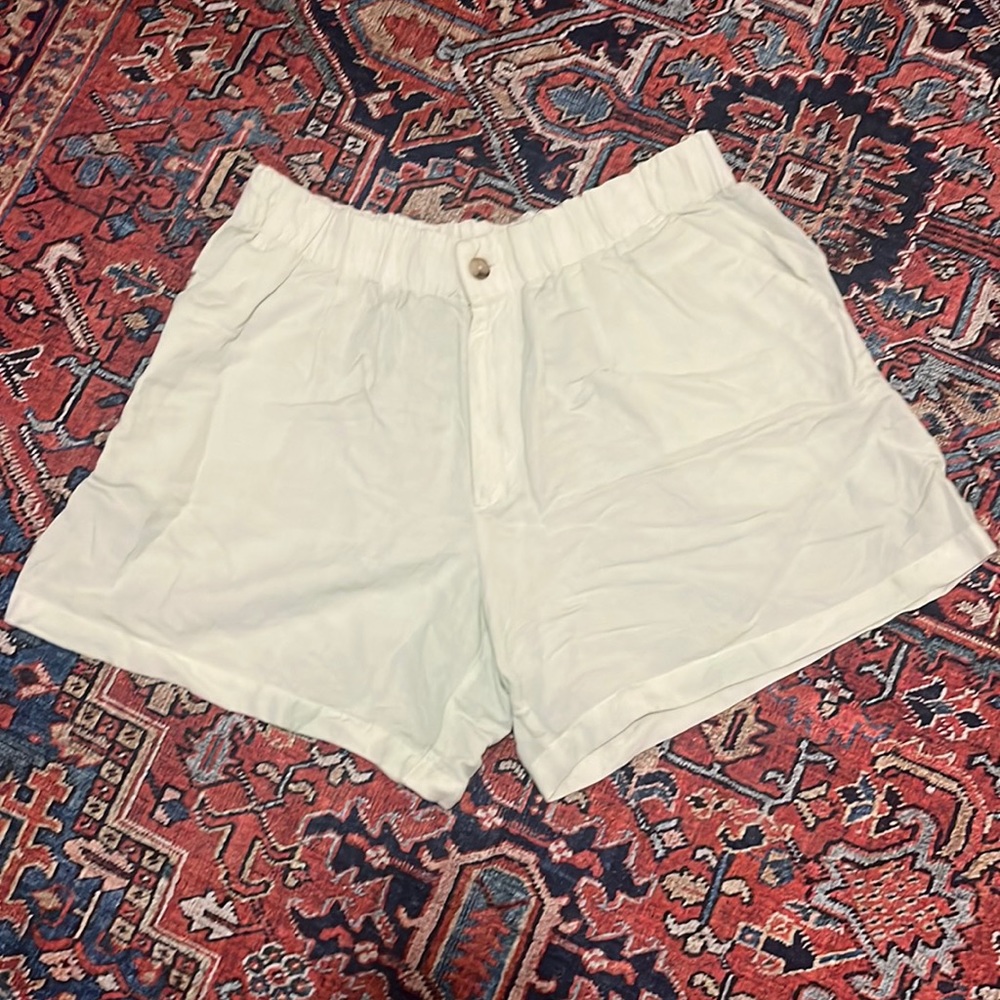 Elastic waist linen Madewell shorts